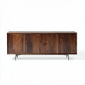 Wooden sideboard with sliding doors and minimalist design 160 x 40 x 80cm