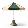 Outdoor market umbrella with fringe design 200 x 200 x 240cm green fabric