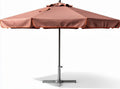 Patio umbrella in rust color with steel frame 240 x 240 x 270cm